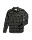 Front view of Men's Everyday Flannel LS - Black / Gray on plain background