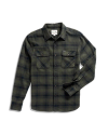 Front view of Men's Everyday Flannel LS - Black / Gray on plain background