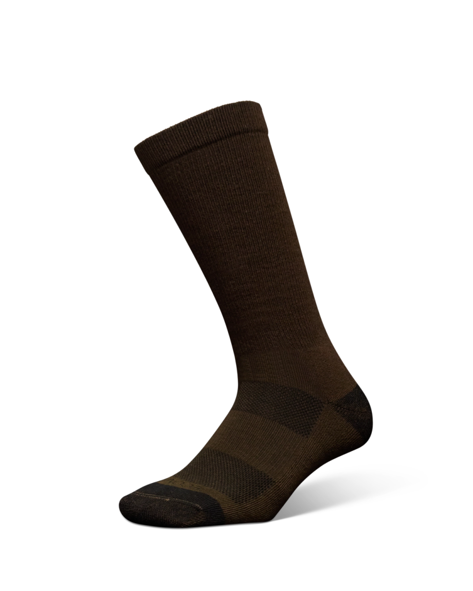 View of Mid-Calf Sock (3 Pack) - Tan / Dark Gray / Brown