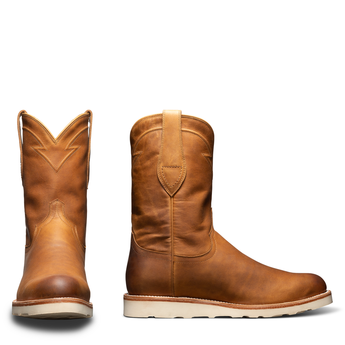 The Knox in Wheat Cowhide - Men's Roper Boot | Tecovas