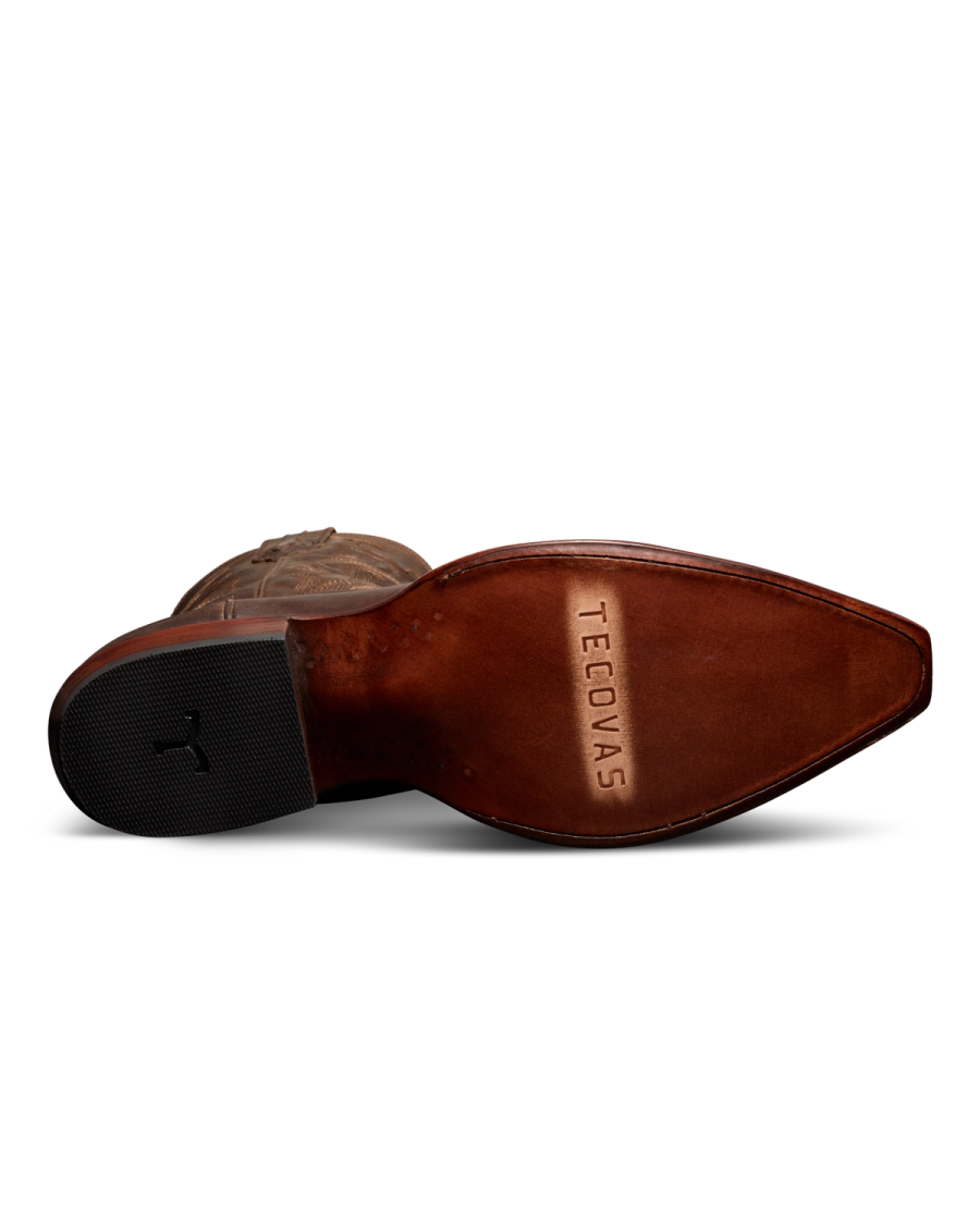The Garrett Snip Toe Cowboy Boot - Brown goat | Tecovas display picture 3