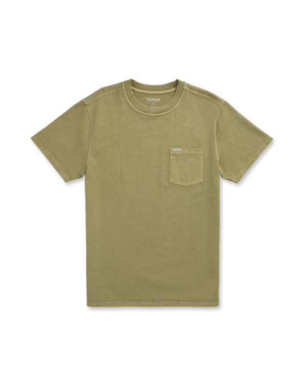 Closeup detail view of Men's Standard Issue Pocket T-Shirt - Washed Sage