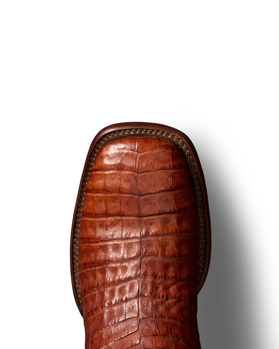 The William in Dark Pecan Caiman - Men's Cowboy Boot | Tecovas The William in Dark Pecan Caiman - Men's Cowboy Boot | Tecovas