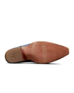 Sole view of The Annie - Chambray Ostrich on plain background