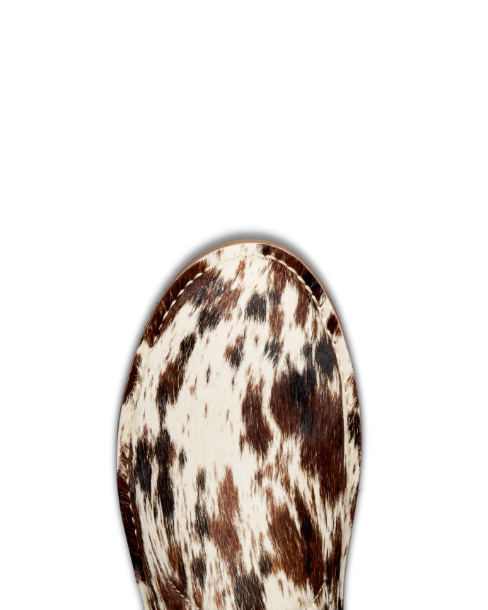 Toe view of The Oliver - Hair on Hide on plain background