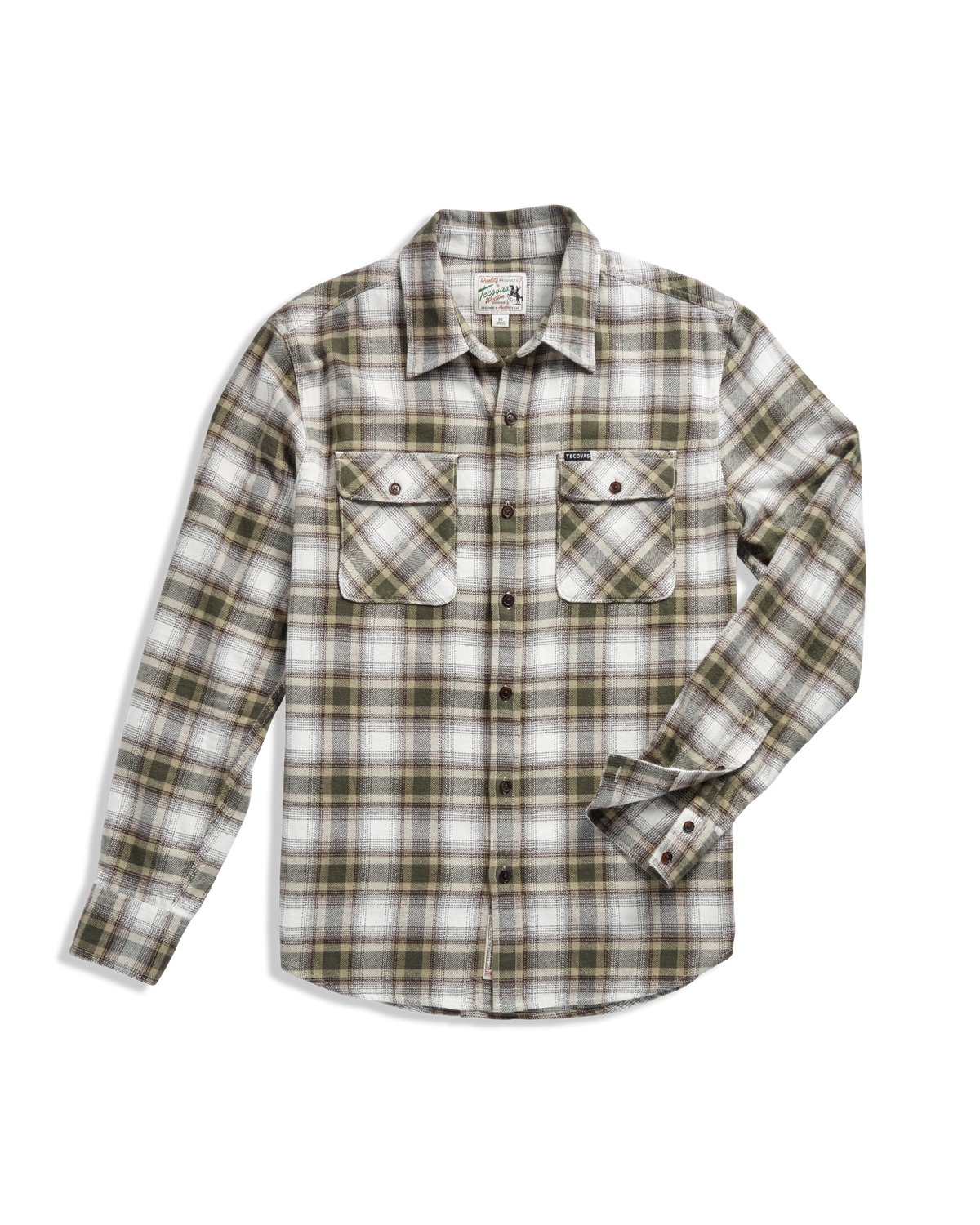 Men's Everyday Flannel Shirt - White cotton | Tecovas