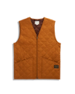 Front view of Men's Ranch Coat - Ivory / Saddle on plain background