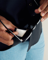 Closeup detail view of Men's Performance Western Pearl Snap SS - Classic Fit - Black