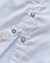 Closeup of the men's easywear pearl snap in white