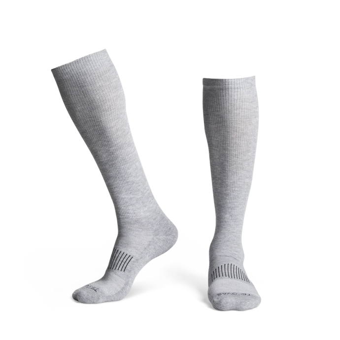 Pair view of Boot Socks - Gray on plain background