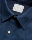 Closeup detail view of Men's Performance Western Pearl Snap SS - Navy