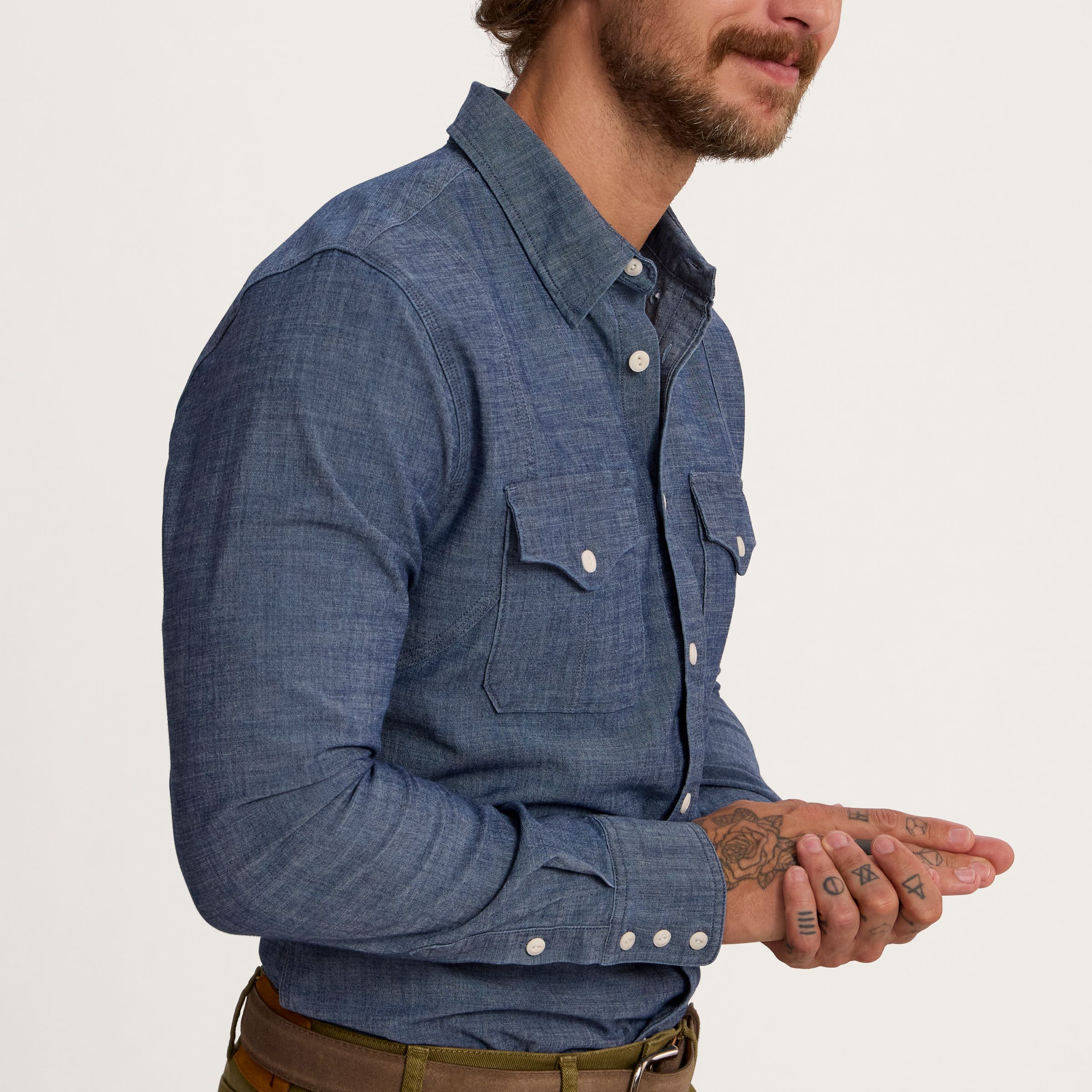 Men's Work Shirt - Medium Blue | Tecovas