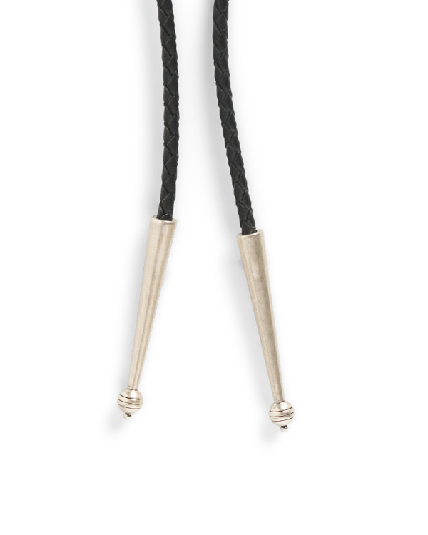 Closeup view of Iron Lamb Turquoise Sun Bolo - Turquoise/Black