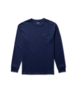 Closeup detail view of Men's L/S Standard Issue Pocket Tee - Navy