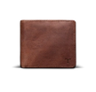 Front view of Goat Billfold - Scotch on plain background