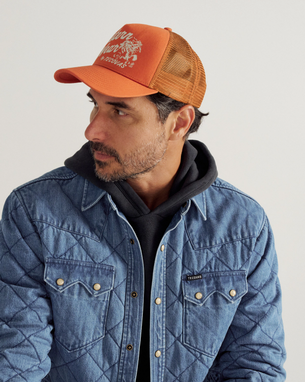 View of Western Wear 5 Panel Mid Pro Trucker - Burnt Orange