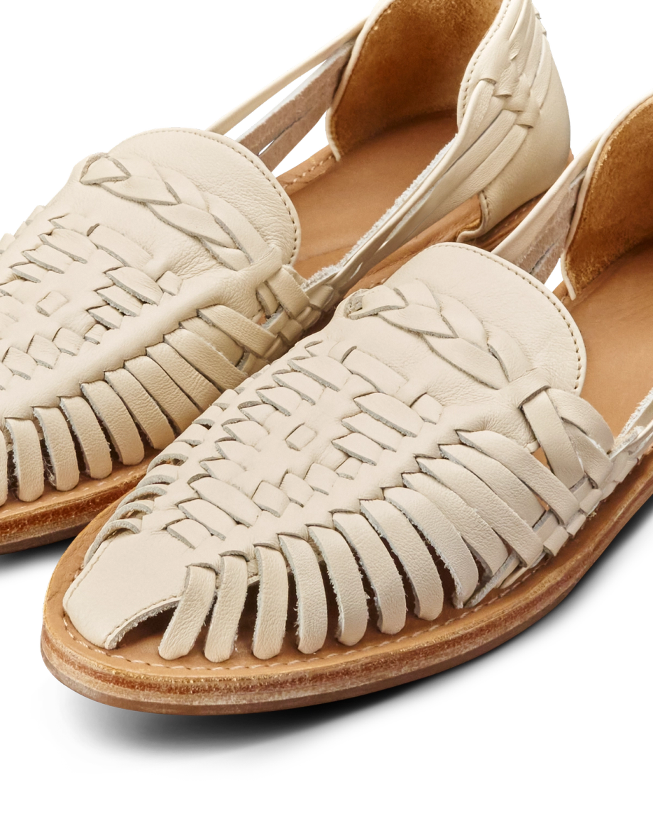 Closeup view of The Maya - Bone Cowhide