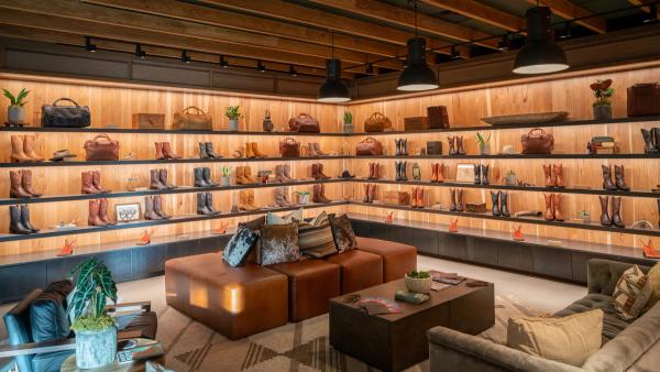 Photo of Tecovas Store boot wall