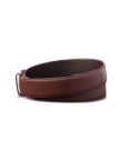 Back view of Men's Cowhide Belt II - Hazelnut on plain background