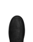 Toe view of The LH WP Round Comp Toe Work Boot - Midnight Cowhide on plain background