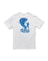 Back view of Men's Tornado Tee - White / Blue on plain background