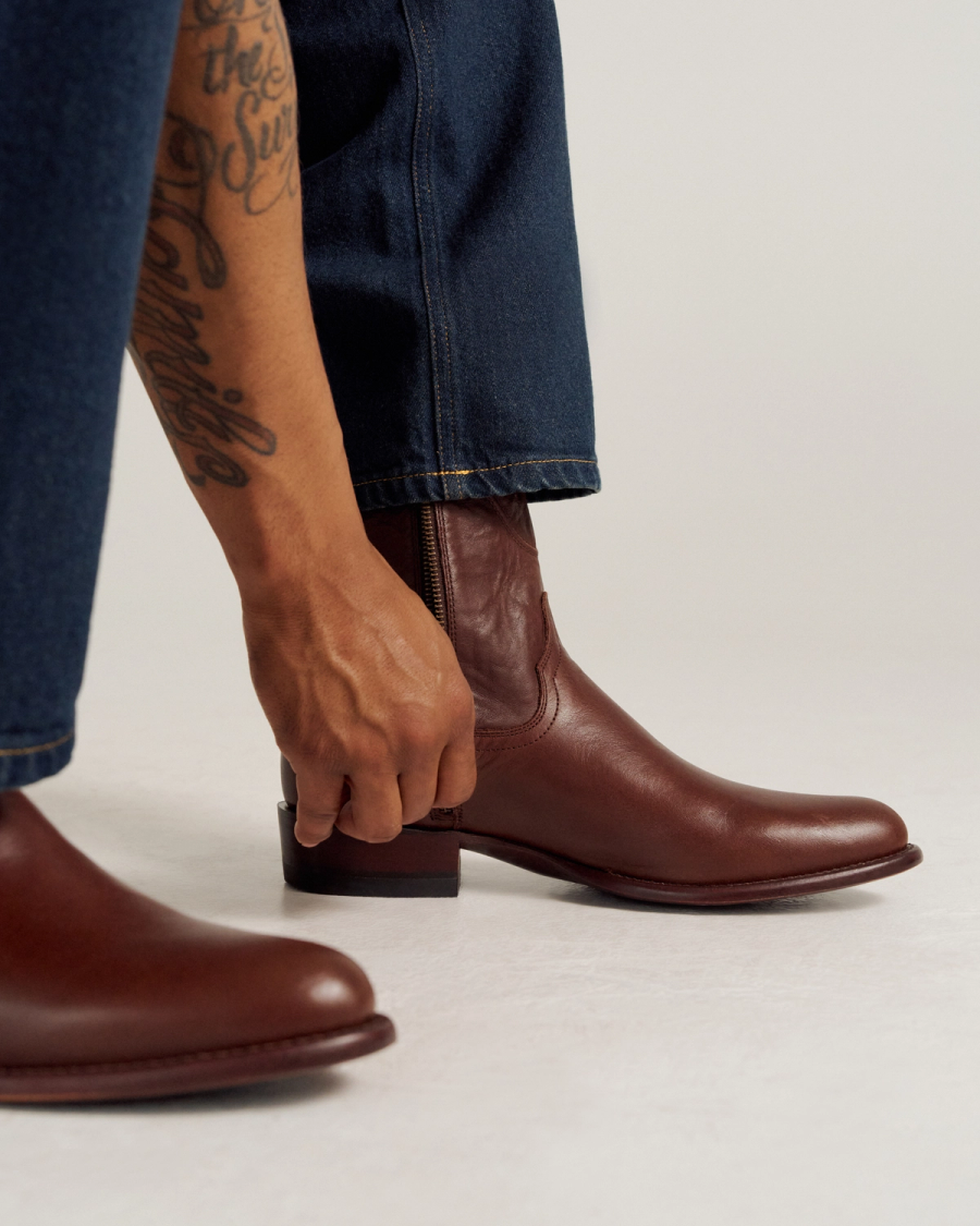 The Dean Zip Boot - Hazelnut brown cowhide | Tecovas