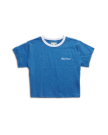 Front view of Women's Vintage Ringer Tee - Blue / White on plain background