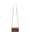 Front view of Concho Chain Crossbody - Saddle on plain background