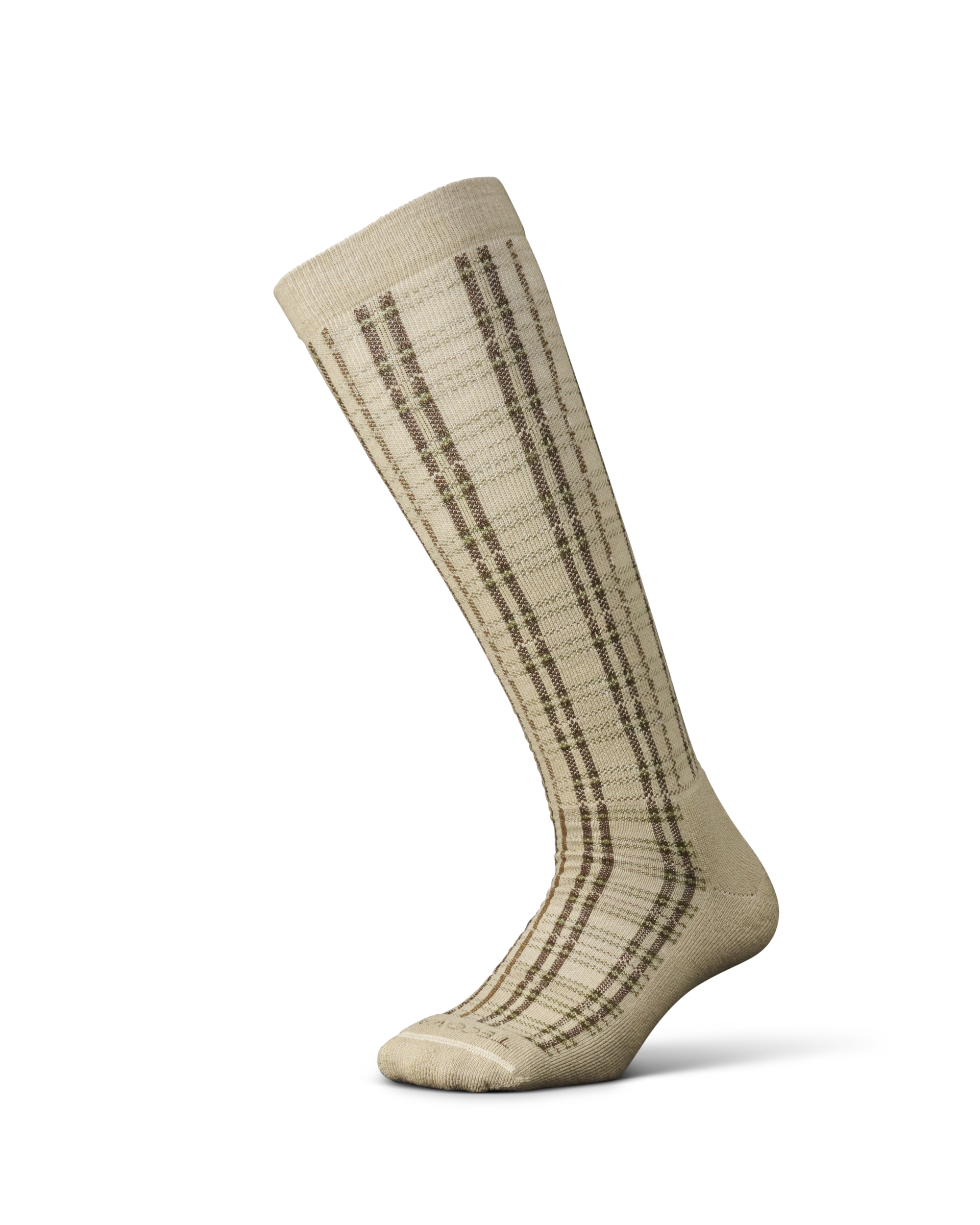 View of Over the Calf Plaid & Horseshoe Socks (3-Pack) - Green / Khaki / Dark Brown