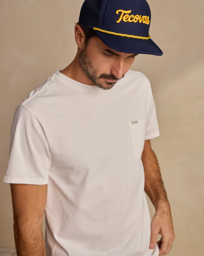 Closeup view of Standard Issue Pocket Tee - Bone