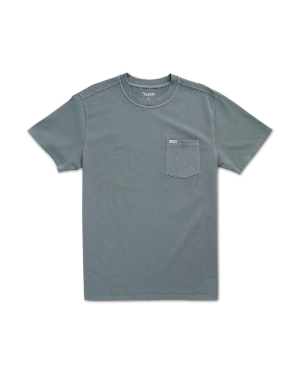 Closeup detail view of Men's Standard Issue Pocket Tee SS - Washed Storm