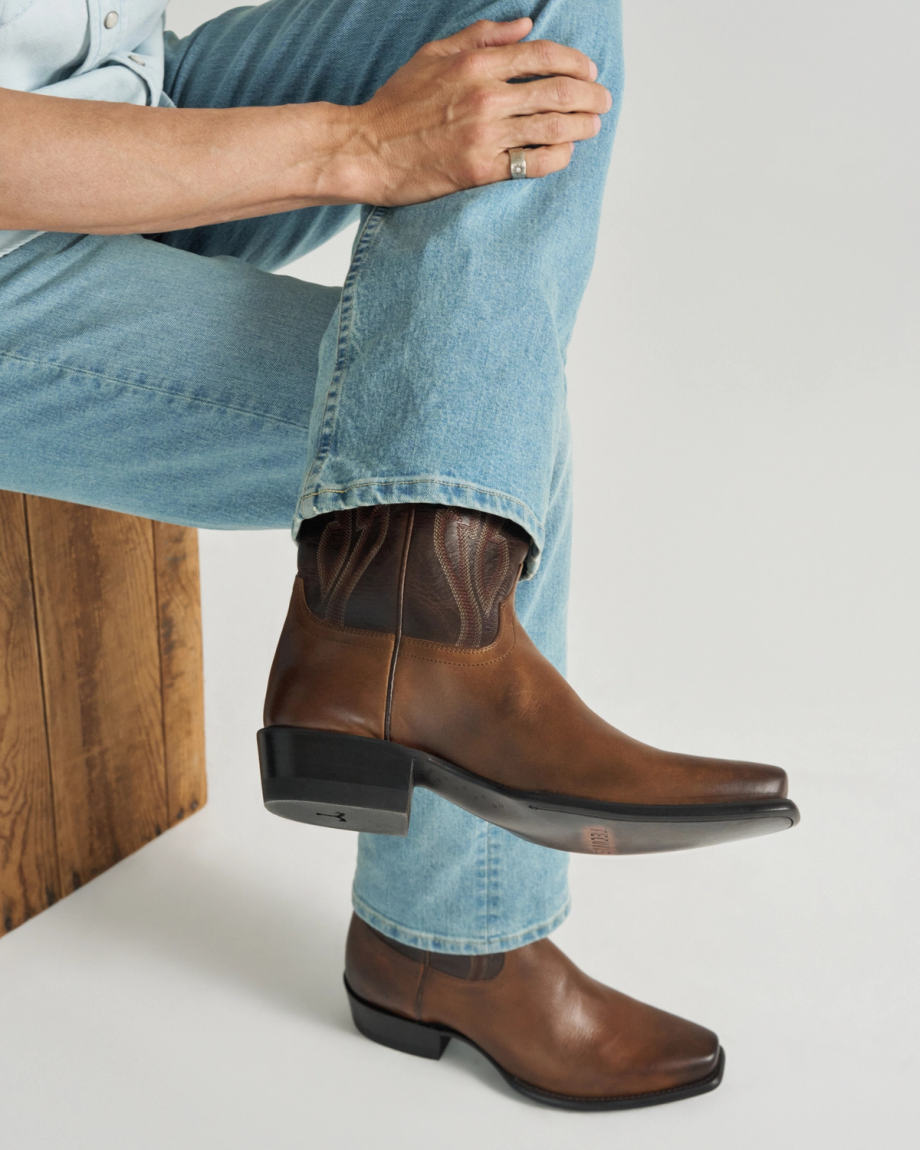 View of The Warren - Vintage Tan Cowhide