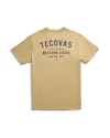 Closeup detail view of Men's Fine Makers Pocket Tee (III) - Khaki / Black