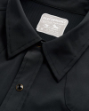 Closeup detail view of Men's Performance Western Pearl Snap SS - Classic Fit - Black
