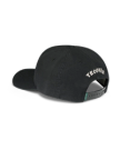 Quarterback view of Cowboy Patch Hat - Black on plain background