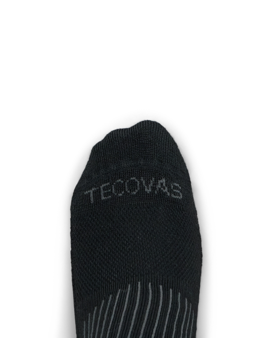 Toe view of Crew Socks (3-Pack) - Brown/Tan/Black on plain background