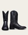 A pair of The William, Men's Midnight Caiman cowboy boots, shown side by side against a plain background.