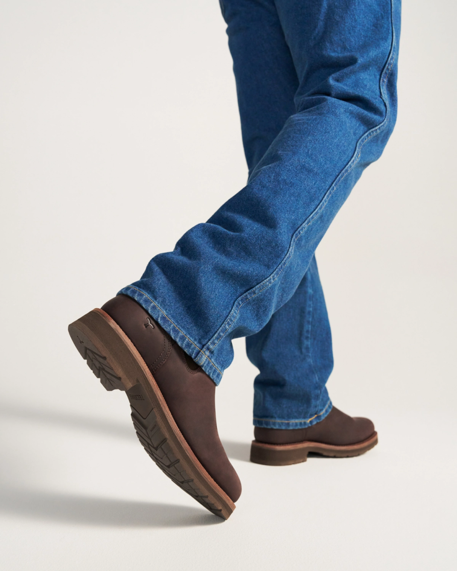 View of The Rugged Chelsea - Umber Cowhide