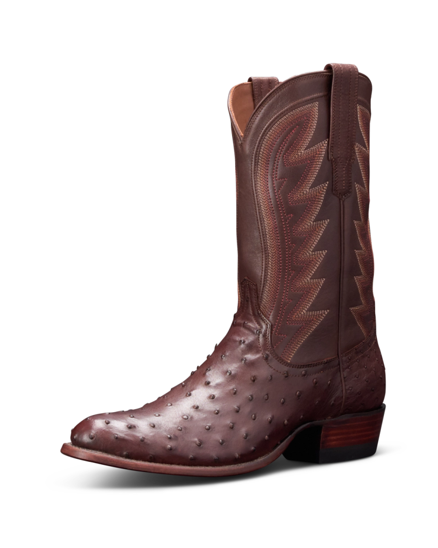 Tecovas MENS Wyatt Pecan Ostrich Cowboy Boot The Wyatt Cowboy Boot - Brown ostrich | Tecovas main image 3
