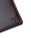 Closeup detail view of Men's Billfold Moneyclip - Chocolate