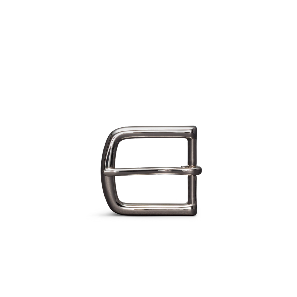 Front view of Men's Belt Buckle - Nickel-Plated Brass on plain background