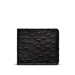 Front view of Ostrich Billfold - Midnight on plain background