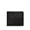 Front view of Ostrich Billfold - Midnight on plain background