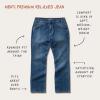 flatlay of men's premium relaxed jean in medium wash