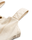 Closeup detail view of Women's Jumpsuit - Natural Denim