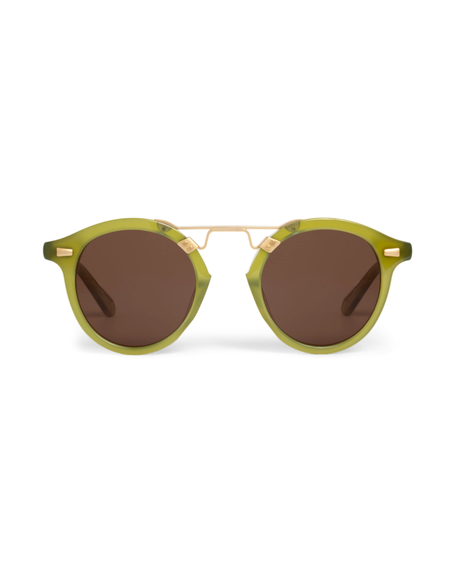 Front view of Tecovas x KREWE STL II - Cactus 18K on plain background