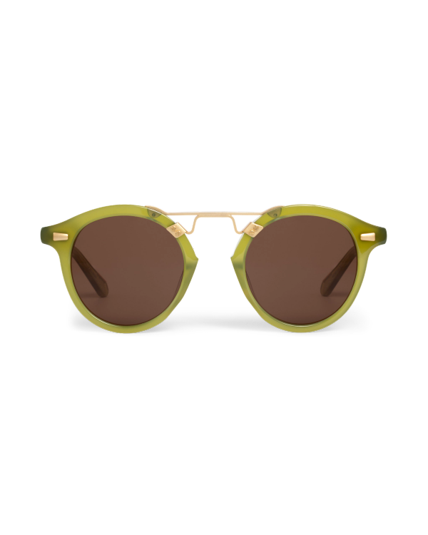 Front view of Tecovas x KREWE STL II - Cactus 18K on plain background