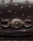 Closeup detail view of Concho Chain Crossbody - Black Cherry