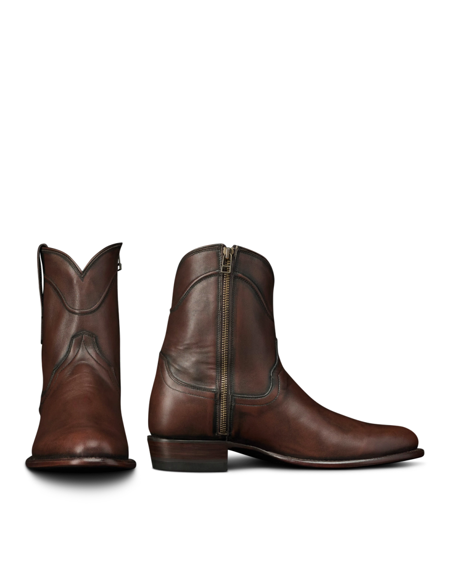 Pair view of The Dean - Iced Tea Cowhide on plain background