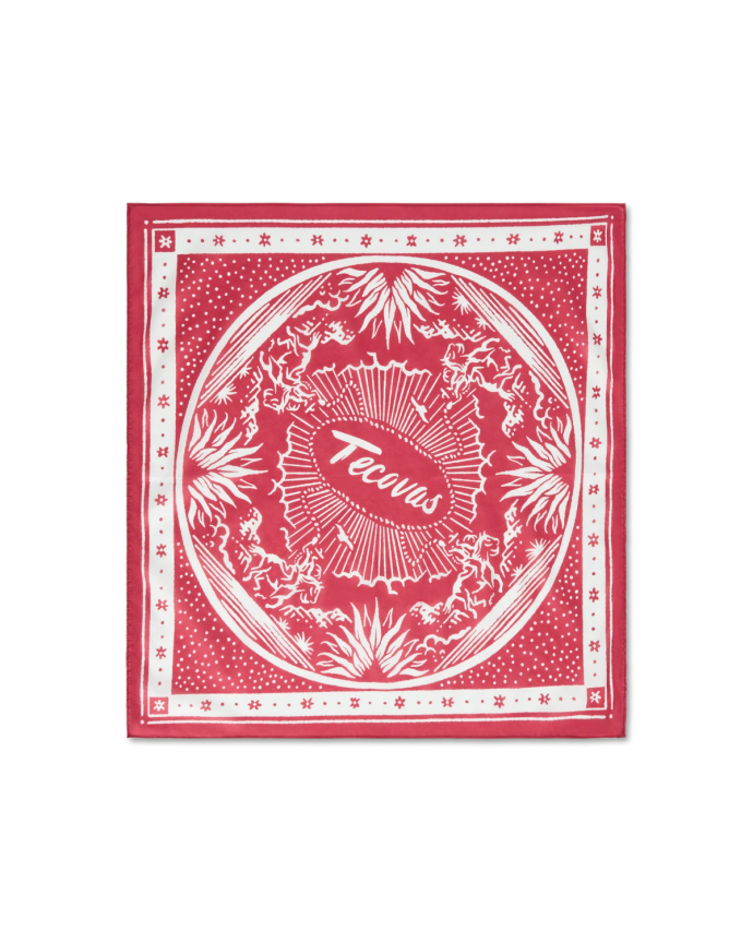 Front view of Gameday Bandana - Red on plain background